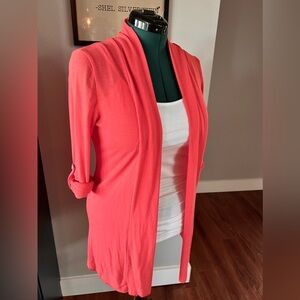 Coral Lightweight Thin Summer Cardigan